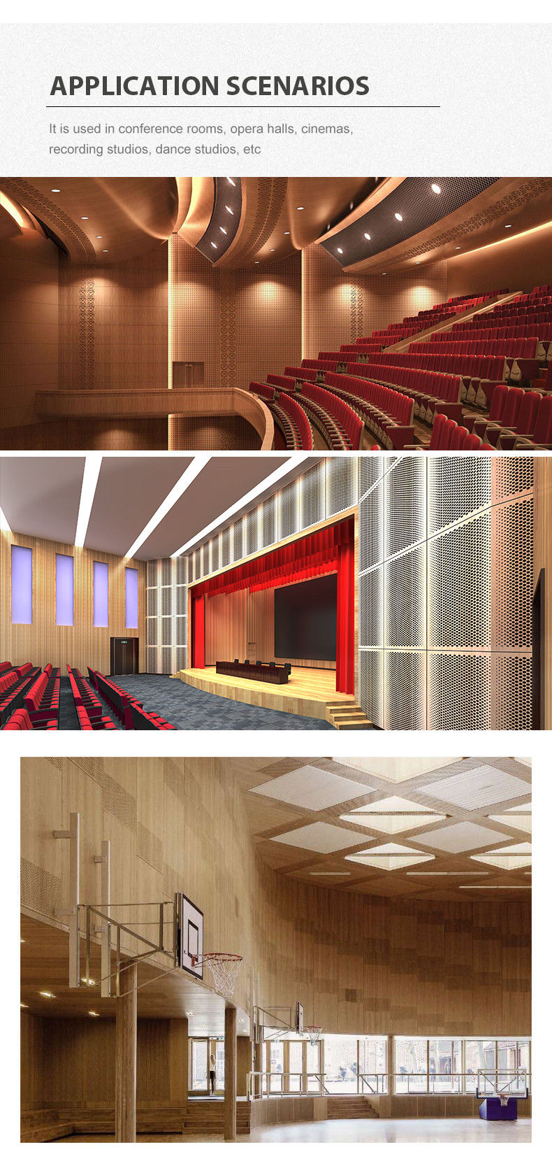 perforated acoustic panels application scenarios